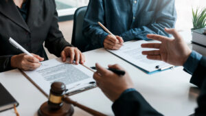 Signing of a contract with lawyers